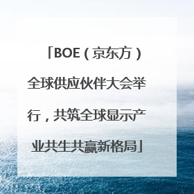 BOE（京东方）全球供应伙伴大会举行，共筑全球显示产业共生共赢新格局